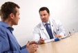 male patient nad doctor talking